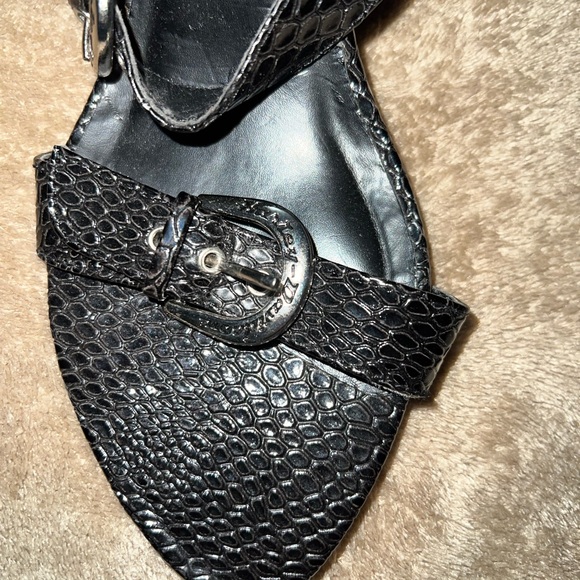 Harley Davidson Black Sandal Heels Size 6.5M - Picture 4 of 6